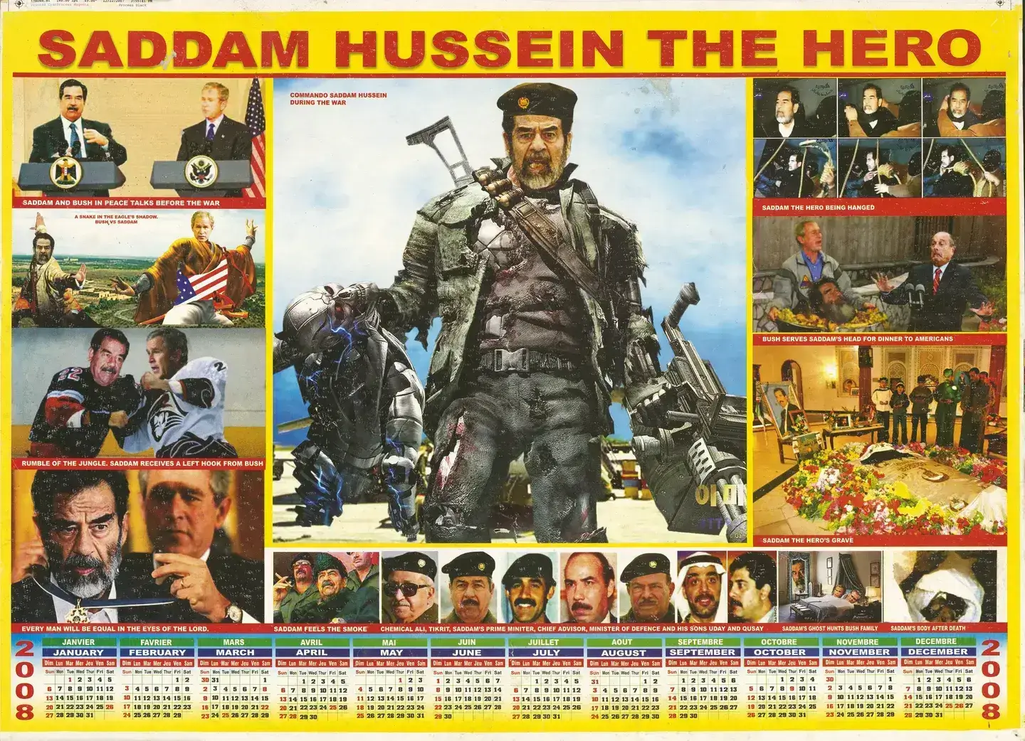 Nasser Road. Political Posters. Saddam Hussein